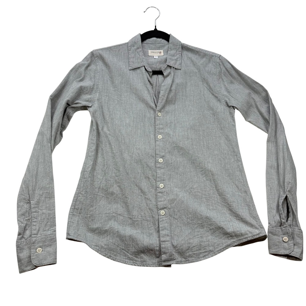 American Colors by Alex‎ Lehr Gray Button Down Shirt Mens Small Long Sleeve